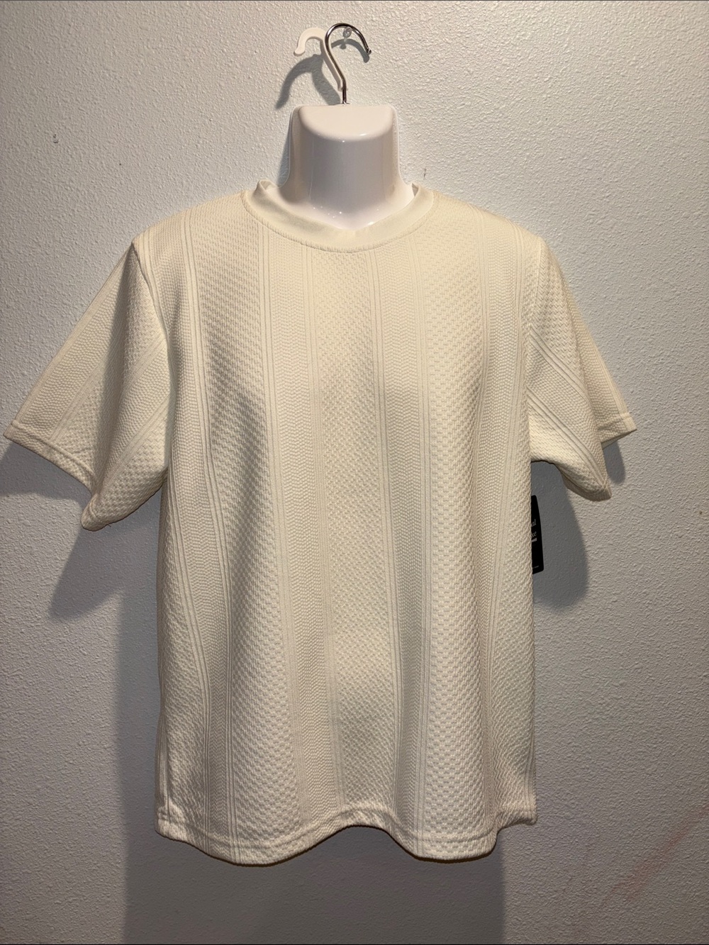 Original Deluxe Cream Short-Sleeve Textured Knit Tee